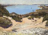 Landscape With Sea (Coorong) by Horace Trenerry, c.1928, oil on canvas, offered Nov 2013