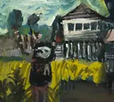 Brisbane House by Charles Blackman, 1952, oil on board, sold Nov 2013