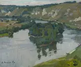 Les Andelys-On-Seine by E. Phillips Fox, c.1909-11, oil on canvas-board, sold Nov 2013