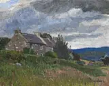 The Cobbler’S Cottage, North Wales by David Davies, c.1906, oil on canvas, sold Nov 2013