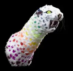 Leopard Trophy Head by Kate Rohde, 2008, synthetic fur and mixed media, sold Nov 2013