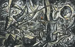 Landscape No 4 by Peter Booth, pastel and crayon on paper, offered Nov 2013