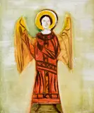 Angel by Sidney Nolan, 1950s, oil on composition board, offered Nov 2013