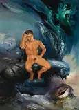 Figure In A Psychoscape by James Gleeson, oil on composition board, sold Nov 2013