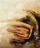 Untitled by James Gleeson, oil on board, sold Nov 2013