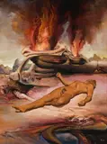 Psychoscape by James Gleeson, oil on composition board, sold Nov 2013