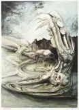 Psychoscape V by James Gleeson, 1980, pastel, charcoal and watercolour on paper, sold Nov 2013