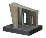 Abstract Form by John Milne, 1974, bronze, sold Nov 2013