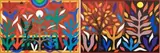 THE SEASONS, 1988 (i) SUMMER, 1988 (ii) AUTUMN, 1988 (iii) WINTER, 1988 (iv) SPRING, 1988 (v) PARADISE GARDEN, 1988 (vi) TREE OF LIFE, 1988 (vii) DEATH AND TRAN by John Coburn, 1988, nine colour screenprints with title page in presentation Solander box, sold Nov 2013