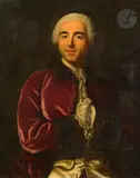 Portrait présumé de Monsieur Guillaume de Voisin by Marianne Loir, 1710, Toile d’origine, sold Nov 2024