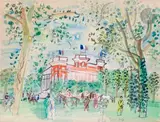 Pesage à Deauville, vers 1929-30 by Raoul Dufy, Aquarelle et gouache, sold Nov 2024
