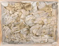Composition by Roger Edgar Gillet, 1960, Gouache, sold Nov 2024
