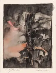 Composition by Pierre Dmitrienko, 1960, Aquarelle, sold Nov 2024