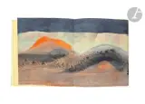 Composition by Xavier Krebs, 1975, Encre et gouache sur papier plié - Album, sold Nov 2024