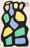 Composition by Emile Lahner, Gouache, sold Nov 2024