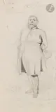 Le Feld-maréchal Tapanowich, en haut à gauche une étude de tête by Jean Ignace Isidore Gérard Grandville, Crayon noir et rehauts de lavis gris, sold Nov 2024