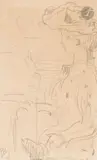 Portrait de Missia Gobeska au chapeau by Pierre Bonnard, Crayon, sold Nov 2024