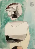 Figure (étude) by Jean Hélion, 1936, Aquarelle, encre et lavis d’encre, sold Nov 2024