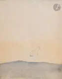 Une Bouteille à la mer by Jean-Michel Folon, Aquarelle et encre, sold Nov 2024