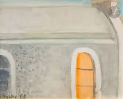 Les Fenêtres by Francisco Bores, 1953, Gouache sur carton, sold Oct 2024