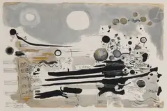 La Partition by Paul Rambié, Encre et gouache sur papier, sold Oct 2024