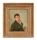 Portait présumé d'un membre de la famille Crucy by François Sablet, Toile d'origine, sold Oct 2021