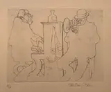 L'Orchestre by Christian Morin, Lithographie en noir et blanc, sold Oct 2021