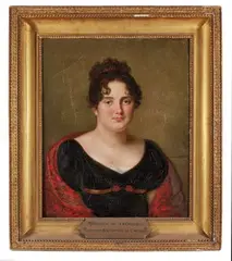 Portrait de Mathilde de Talhouet, comtesse Le Couteulx de Canteleu by Cornelis Groenendael, 1813, Toile d'origine, sold Jul 2021