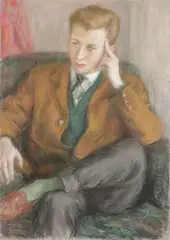 Portrait de jeune homme by Pierre Deval, Pastel, sold Jul 2021