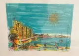 Port et personnage by Jean Carzou, Lithographie, sold Jul 2021