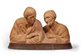 Couple âgé en buste by Gaston Hauchecorne, Terre cuite d'édition, sold Jul 2021