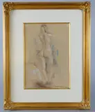 Nu by André Meaux Saint-Marc, Pastel, sold Jul 2021