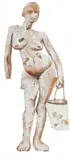 Modèle au seau by Grigori Berstein, Technique mixte, collage et découpage sur isorel en deux parties, sold Jun 2021