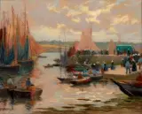 Retour de pêche by Mathurin Janssaud, Pastel, sold Dec 2018