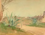 Les jardins de Salluste à Rome by Henri Harpignies, 1851, Aquarelle, sold Jun 2018