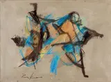 Jockey by Bill Parker, 1979, Pastel gras sur papier marouflé sur toile, resigné et daté, sold Jun 2018