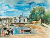 Le port de La Trinité-sur-mer by André Planson, Aquarelle rehaussée de gouache, sold Jun 2018