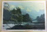 L'Arve en amont de Chamonix by Edgard Bouillette, Aquatinte en couleur signée et numérotée, sold Mar 2019