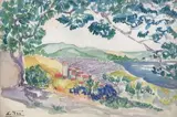 Paysage méditérannéen by Edouard Fer, Aquarelle signée en bas à gauche, sold Feb 2019