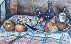 Nature morte by Henri de Saint-Delis, Aquarelle signée en bas à droite, sold Feb 2019