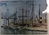 Le vieux port de Marseille by Jacques Thévenet, 1932, Gouache, sold Feb 2019