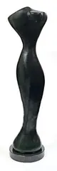 Déesse by Xavier Alvarez, Bronze à patine noire nuancée de vert, sold Feb 2019