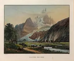Glacier des Bois by Samuel Birmann, 1826, Aquatinte gouachée, sold Dec 2018