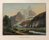 Glacier des Bois by Samuel Birmann, 1826, Aquatinte gouachée, sold Dec 2018