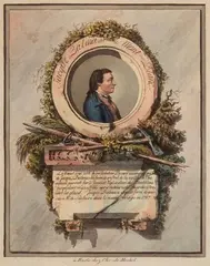 Jacques Balmat dit Mont-Blanc (Portrait) by Louis Bacler D'albe, 1788, Aquarelle sur trait gravé, sold Dec 2018
