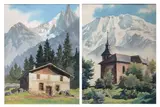 Paysage du Mont Blanc by Jacques Fourcy, Aquarelle signée en bas à gauche, sold Dec 2018