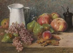 Nature morte aux fruits by Pierre Ernest Prins, Pastel, sold Nov 2018