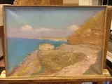 Pêcheur en bord de mer by Arsen Shapanyan, Pastel sur toile, sold Nov 2018