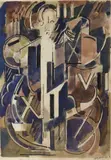 L'homme parmi les nombres et les symboles» ou «Etude pour une illustration des Pensées de Pascal» by Albert Gleizes, 1951, Aquarelle sur papier collé sur carton, sold Nov 2018