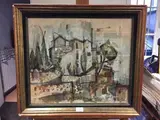 Maison arborée by Nino Caffè, Gouache, sold Nov 2018